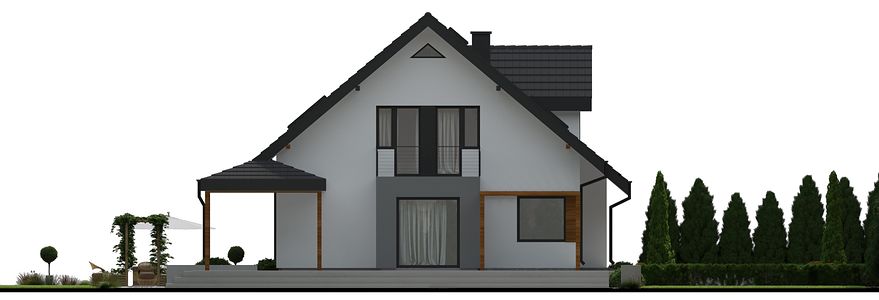 Фасад дома KBK-5516-64 Фасад дома KBK-5516-64
